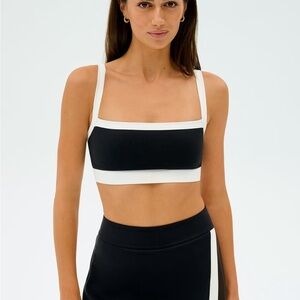 Splits59 Black and White Monah Sports Bra NWOT